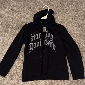 Harley-Davidson Black Zip-Up Hoodie